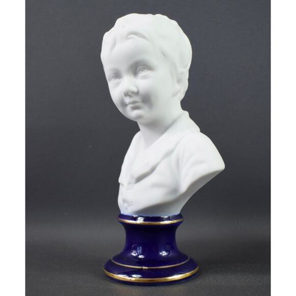 Vtg Tharaud Limoges Bisque Bust of Alexandre Brongniart by Houdon - Picture 3 of 6